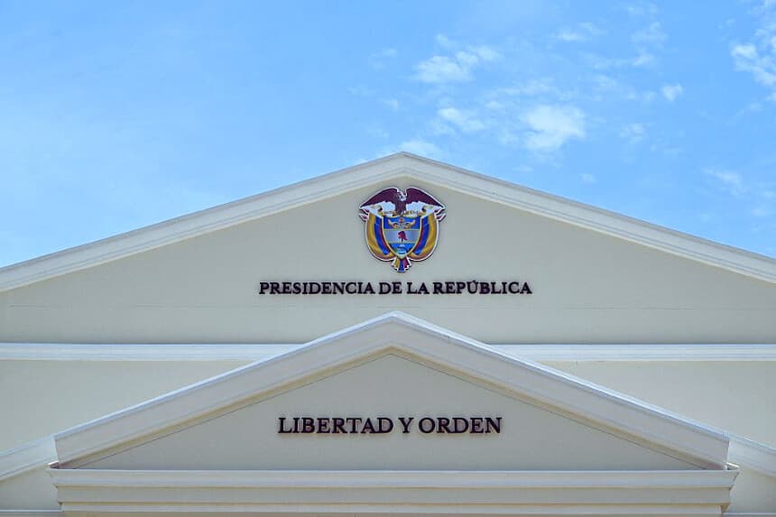 Vista detallada de la sede de la Presidencia de Colombia, Barranquilla, Colombia el 8 de septiembre de 2026. (Luis ACOSTA / AFP vía Getty Images)