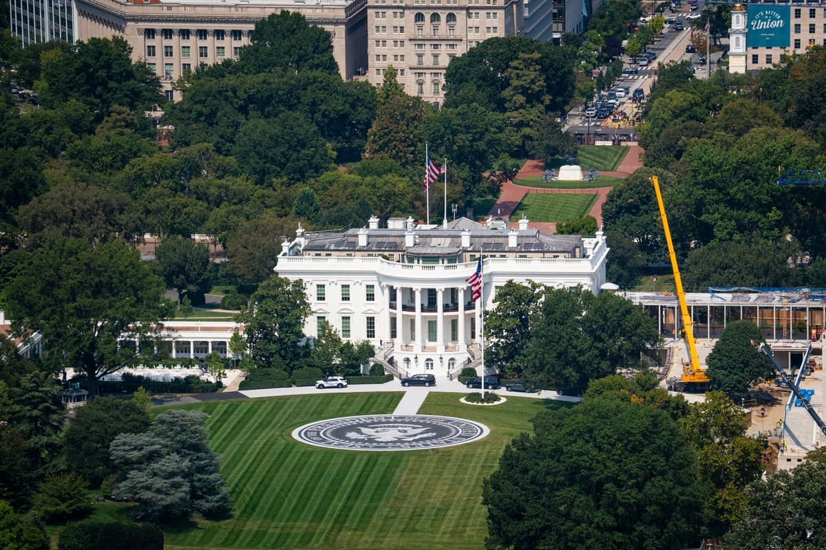 Un helipuerto en el jardín sur de la Casa Blanca en Washington, el 17 de septiembre de 2026. (Madalina Kilroy/The Epoch Times)